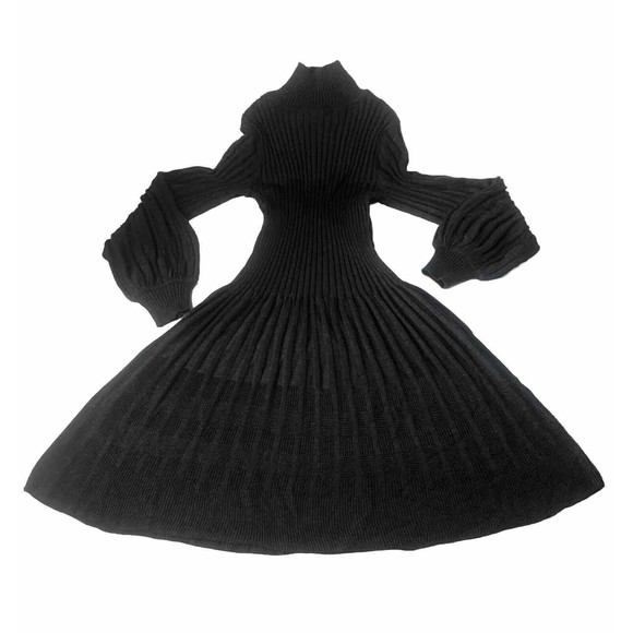 Max Studio Mock Turtle Neck Ribbed  Top Portion Sweater Dress Size XS NWT - Picture 9 of 11